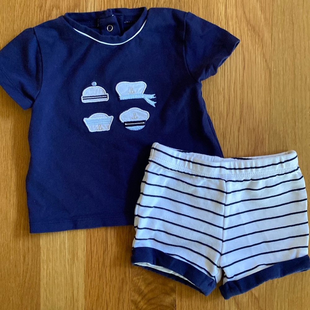 2-4M Sailor Short Sleeve and Shorts Set